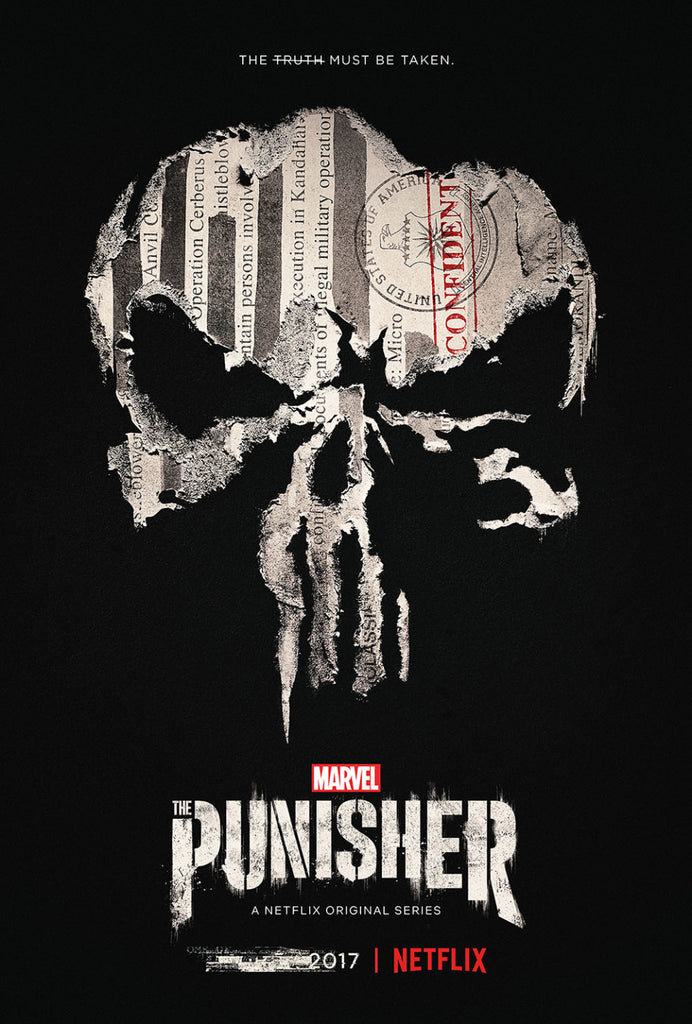 Check out the Punisher Poster, Famous Skull logo...