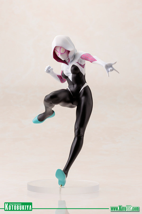 Spider-Gwen swings into action as a bishoujo statue.  Pre-Order Today !
