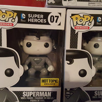 Hot Topic Exclusive Black And White Superrman Mystery Funko Pop Black Friday Special !!!