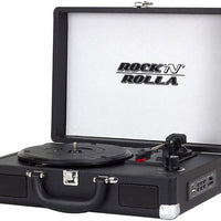 Rock 'N' Rolla Jr. - Portable Briefcase Bluetooth USB Vinyl Record Player Turntable - Black...