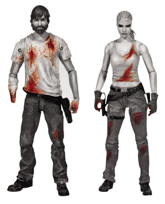 The Walking Dead Rick Grimes & Andrea Series 3 / Bloody 2-pack Action figures   * In Stock *  NIB !!!!